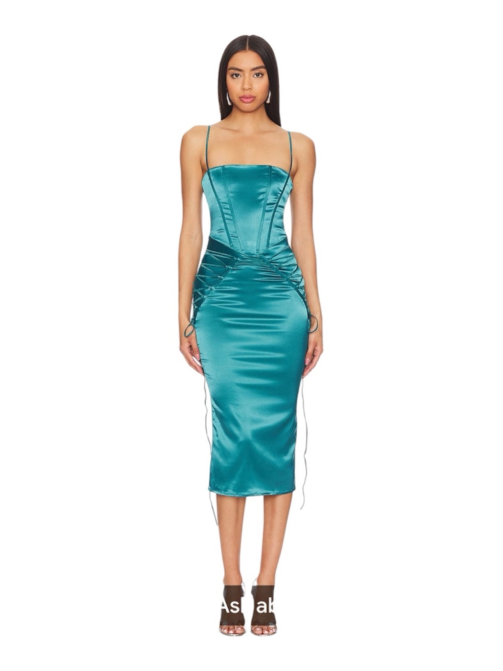Superdown Angelique Midi Dress Teal